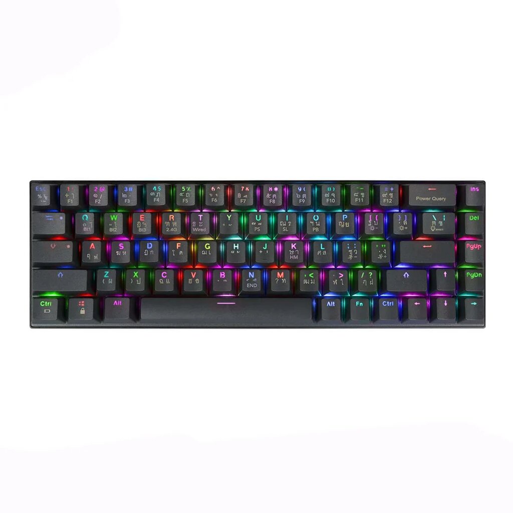 Graphite Gray Red Switch Outemu MK-68 Pro Compact Mechanical Keyboard