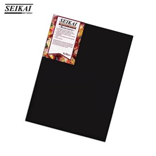 ผ้าใบดำ Seikai เฟรมวาดรูปผ้าใบสีดำ Black Canvas ขนาด 18x24cm. 380แกรม จำนวน 1ใบ พร้อมส่ง เฟรมผ้า