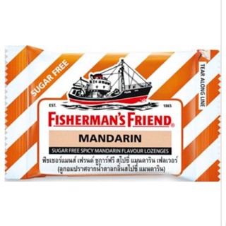 Fishermans Friend รสรีเฟรชชิ่ง ซิตรัส แมนดาริน ลูกอมแก้เจ็บคอ ลดอาการระคายคอ ช่วยให้รู้สึกชุ่มคอ บรรจุในซองซิป