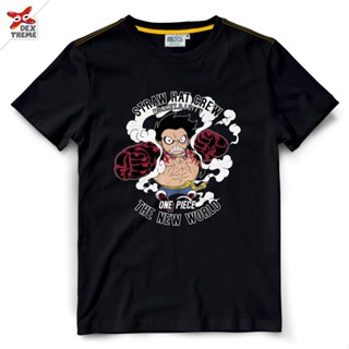 เสื้อสาวอวบ เสื้อยืดแฟชั่น ลายน่ารัก    เสื้อยืดวันพีช One Piece 1293-BK Luffy GEAR4 เสื้อคู่วินเทจ_09