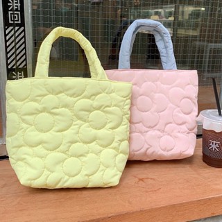 กระเป๋าถือลายปักดอกไม้ผ้านุ่มสีหวาน GC-114