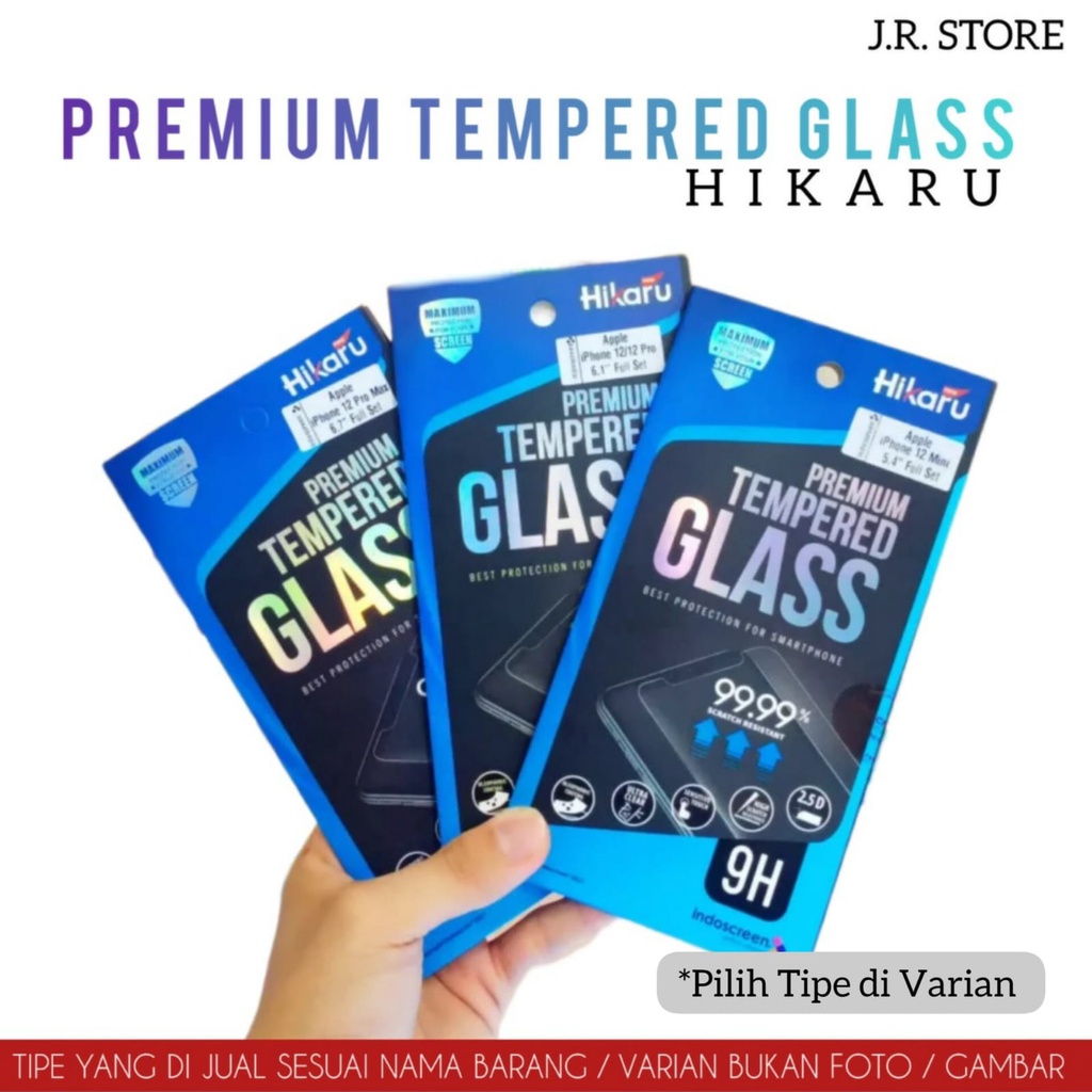 HIKARU CLEAR TEMPERED GLASS XIAOMI 12T 5G / 12 LITE 5G / Mi 11 LITE (4G & 5G) / Mi 9 / Mi 9 SE / Mi 