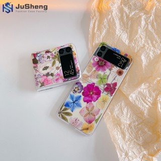 Jusheng เคสโทรศัพท์มือถือแฟชั่น แบบแม่พิมพ์ สําหรับ Samsung Z Flip4 Z Flip3