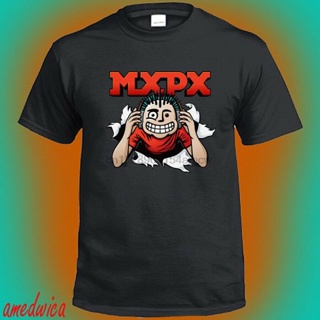 2022 New DIY Style Mens T-Shirt MxPx American Punk Rock Band Logo Mens Black T-Shirt hot Selling short sleeve tops