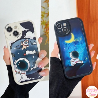 เคสรูปไข่ Big Eye Soft เคสโทรศัพท์สำหรับ VIVO V23 V23E V11i V11 V9 Youth S1 Pro V15 V5 V5S Y12 Y15 Y17 U10 Y91 Y93 Y95 Y91i Y91C Y1S Y19 5G 4G Motif Moon นักบินอวกาศ Cloud