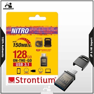 Strontium Nitro 128GB Dual Drive USB 3.1 Metal Flash Pen Drive OTG Up to 150MB/S Micro USB and USB 3.0 3.1 for Android Smartphones Tablets Computers Laptops (SR128GBBOTG2Y)