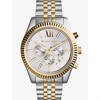 Michael Kors นาฬิกาข้อมือผู้ชาย รุ่น MK8344 Lexington Chronograph White Dial