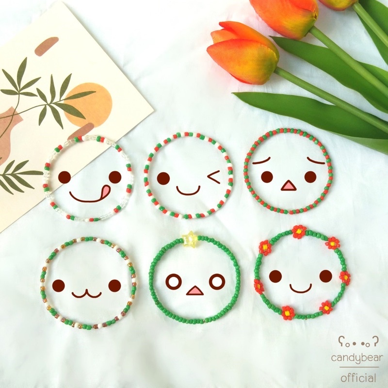 กำไลลูกปัดคริสต์มาส (โปรดซื้อรวมกับสินค้าอย่างอื่นไม่ต่ำกว่า30บาท)