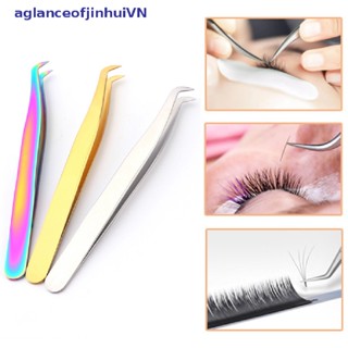 [aglanceofjinhui] Professional Stainless Steel False Eyelashes Tweezer Extension Eye Lashes Tools [ZKM]