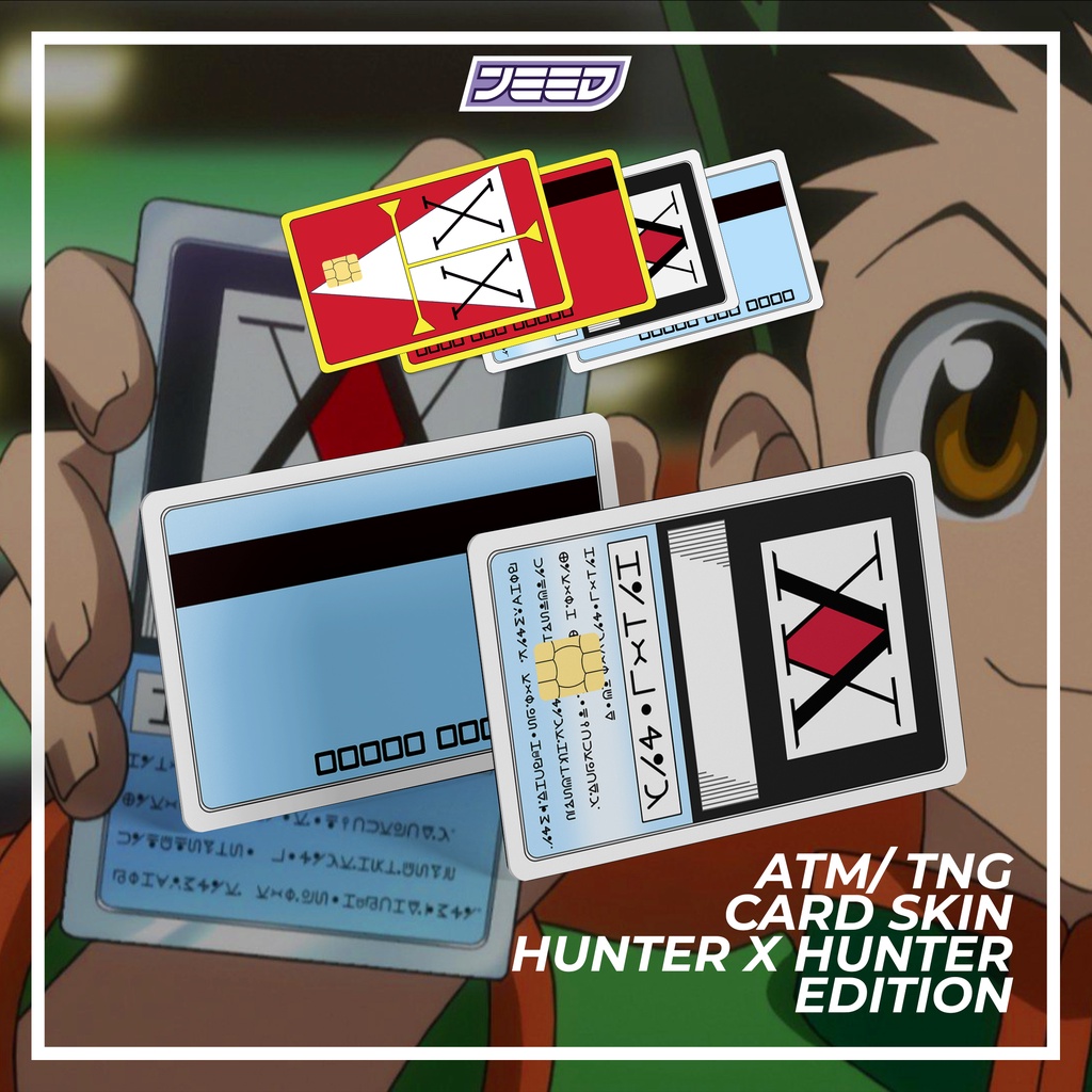 [Hunter X Hunter] สติกเกอร์การ์ดเครดิตธนาคาร ATM กันน้ํา คุณภาพสูง