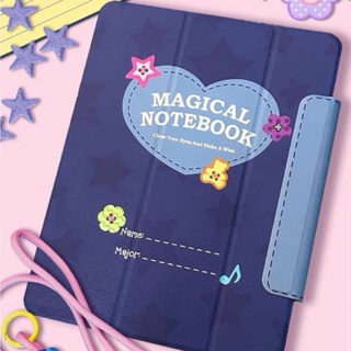 Magical notebook iPad case from Rubbie’s room เคสไอแพดพื้นหลังสีน้ำเงินลายดาว