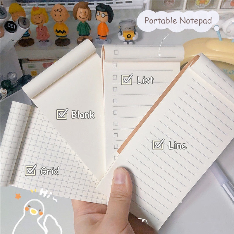Letit โน้ตบุ๊คแบบพกพากระดาษคราฟท์ Memo Pad Sticky Note Pocket Notebook Planner Tearable Notepad To-Do List