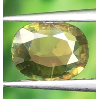 พลอย บุษราคัม yellow sapphire 2.00 กะรัต (Cts.) พลอยแท้ อัญมณีมงคลประจําวันเกิด เครื่องประดับพลอย
