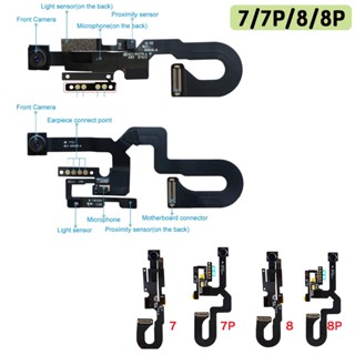 สายเคเบิลเฟล็กซ์กล้องหน้า พร้อมเซนเซอร์ แบบเปลี่ยน สําหรับ iPhone 7 7Plus 8 Plus