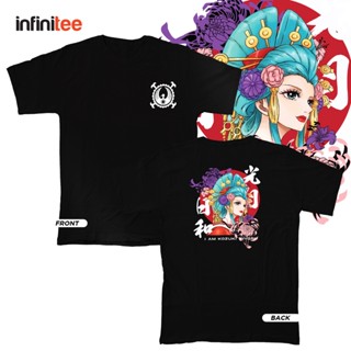 เสื้อยืดฤดูร้อน One Pieceอินฟินิท Kozuki Hiyori อะนิเมะ Tshirt สําหรับผู้หญิงในเสื้อเชิ้ตสีดําท็อปส์ซูเสื้อยืดด tp[_33