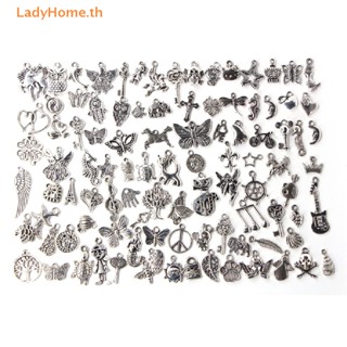 Ladyhome ขายส่ง จี้ทิเบต ผสมเงิน 100 ชิ้น DIY TH