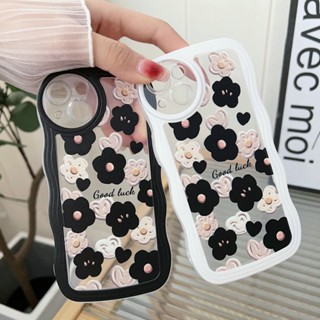 เคสโทรศัพท์มือถือ ลายดอกไม้ สําหรับ OPPO A78 A83 A53 A33 A57 A77s A31 A5 A9 A71 A52 A92 A5s A7 A12 A15 A15s A16 A17 A54 A55 A74 A95 A76 A96 A94 A16k A77 A91 Reno 3 5 6 8 7Z 8Z 8T 5F เคสนิ่ม ลายคลื่น | St H11