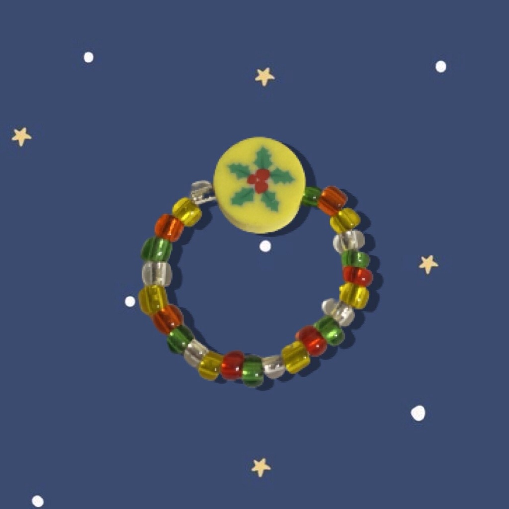 พร้อมส่งแหวนลูกปัด ลายคริสต์มาส Christmas ของแจกปีใหม่  ของขวัญปีใหม่ คอลเลคชั่นพิเศษปีใหม่ - รูปที่ 5