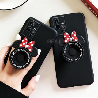 Ready Stock 2022 เคส for VIVO iQOO 11 5G New Fashion Skin Feel with Cute Cartoon Camera Stand Holder Soft Case Cover เคสโทรศัพท์ Vivo IQOO11