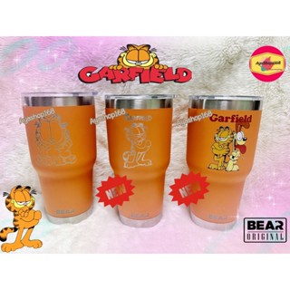 แก้วเก็บความเย็น ลาย #การ์ฟิว #GARFIELD แถมยางรอง หลอด