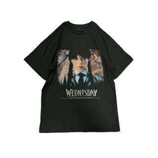 เสื้อยืดผ้าฝ้ายพิมพ์ลายเสื้อยืด Wednesday T-shirt