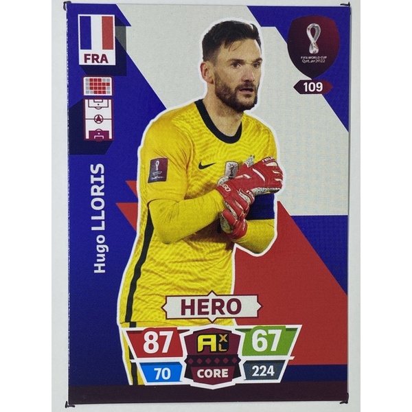 การ์ดนักฟุตบอล Hugo Lloris ฟุตบอลโลก world cup 2022 การ์ดสะสม France การ์ดนักเตะ ฝรั่งเศส