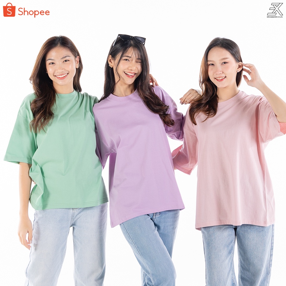 Expogarment เสื้อยืดโอเวอร์ไซส์ พาสเทล  Oversized Pastel Unisex เสื้อคอกลม ผู้ชาย ผู้หญิง ผ้าคอตตอน - รูปที่ 2