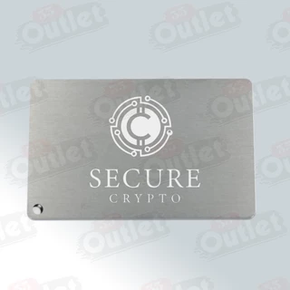 แผ่นเหล็กจด Seed Crypto steel เหล็กหนากันไฟ 1000 องศา แข็งแรง รุ่นมีรู ไว้สำหรับแขวนหรือร้อยแผ่นอื่น