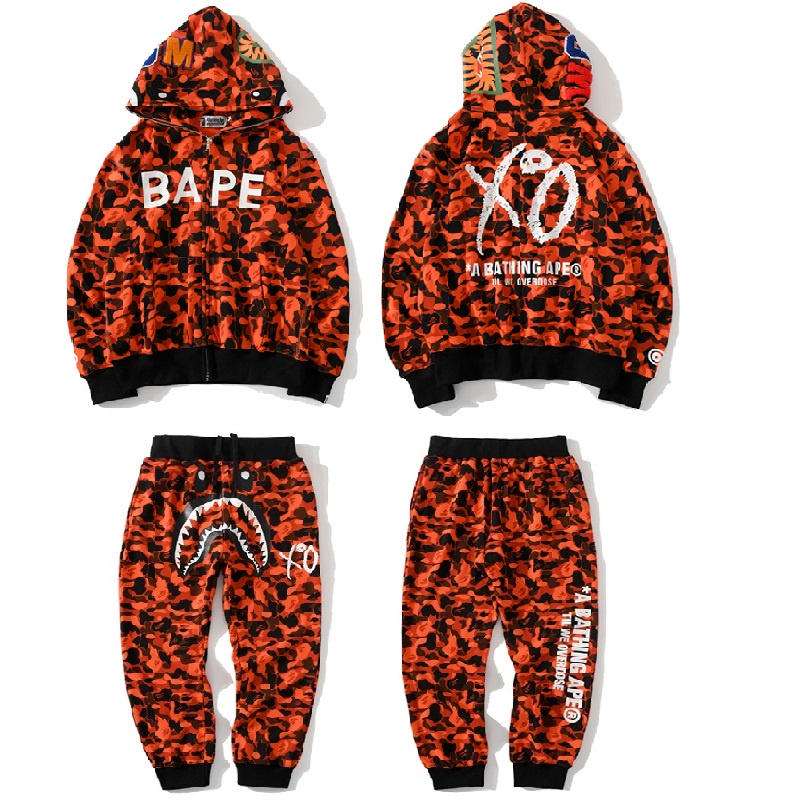 Bape x Brandy XO Hoodies Remy Martin We Overdose เสื้อคลุมคาร์ดิแกนพิมพ์ลาย