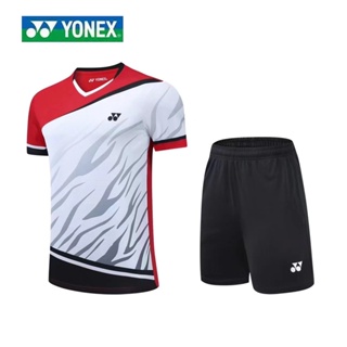 Yonex ใหม่ เสื้อแบดมินตัน แขนสั้น ระบายอากาศ แห้งเร็ว สําหรับผู้ชาย และผู้หญิง 2058