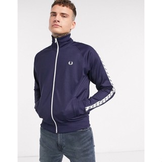 Fred Perry Taped Ringer Jacket in Navy