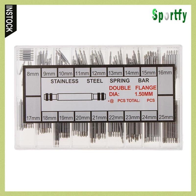 Sportfy หมุดลิงค์สายสแตนเลสสปริงสําหรับช่างซ่อมนาฬิกา 180 ชิ้น