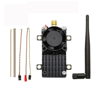 เครื่องส่งสัญญาณไร้สาย ระยะ 20 กม. 5.8Ghz 2W FPV TS582000 ตัวส่งสัญญาณเสียงวิดีโอ AV 5.8G 2000MW 8CH