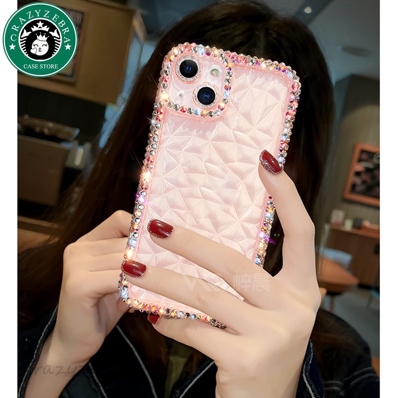 เคสนิ่ม แบบใส ประดับเพชร สําหรับ IPhone 14 Plus 13 12 11 Pro Max