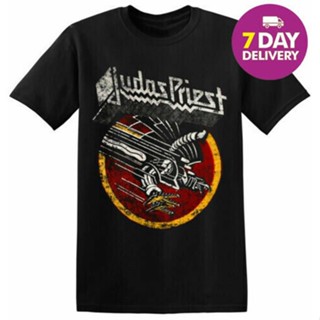 [COD] เสื้อยืดแขนสั้นลําลอง ผ้าฝ้าย 100% พิมพ์ลาย Judas Priest Band พลัสไซซ์ ของขวัญวันเกิด สําหรับผู้ช