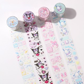 Sanrio เทปสติกเกอร์ใส ลายตัวละคร สําหรับตกแต่งสมุดภาพ