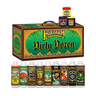 (ส่งฟรี)Fox Farm Dirty Dozen Liquids &amp; Solubles Starter Pack FoxFarm กล่องแท้โรงงาน USA100%