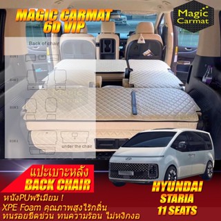 Hyundai Staria 11ที่นั่ง 11 Seats 2021-ปัจจุบัน Back Chair ชิ้นแปะเบาะหลัง พรมรถยนต์ Hyundai Staria พรม6D Magic Carmat