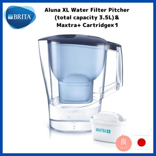 BXe3X80X90 ส่งตรงจากญี่ปุ่นXe3X80X91 เหยือกกรองน้ํา Brita Aluna Xl สีขาว ความจุน้ํา 0.5 แกลลอน (1.75 ลิตร) ความจุรวม 0.9 แกลลอน (3.5 ลิตร) รวม 1 Maxtra+ ตลับ