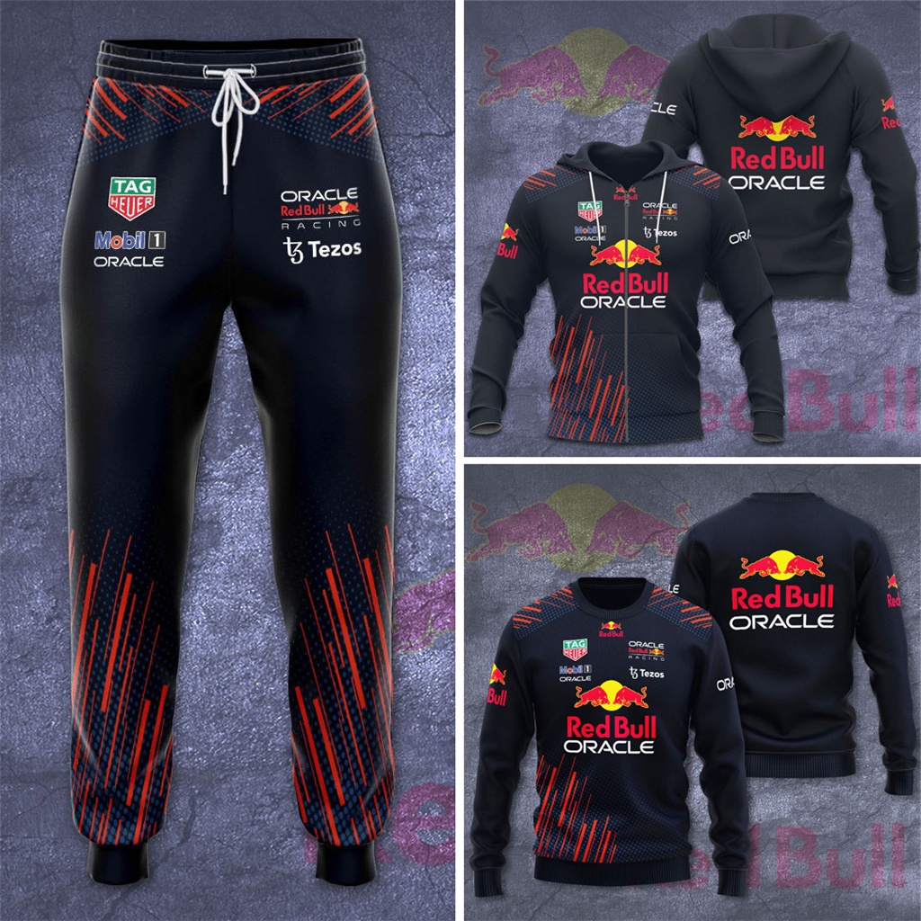 Formula One Oracle Red Bull Racing ทีมเสื้อกันหนาว Sweatpants ฤดูใบไม้ผลิฤดูใบไม้ร่วงกีฬา Cool ผู้ชายผู้หญิงเสื้อแจ็คเก็ตกางเกง Pullovers