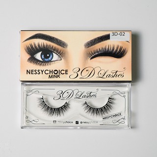 Nessychoice ขนตาปลอมขนไหม 3D silk lash รหัส 3D -02