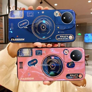 พร้อมส่ง เคสโทรศัพท์มือถือแบบนิ่ม TPU บางมาก กันกระแทก ลายกล้องถ่ายรูป สําหรับ VIVO Y02 Y02S Y16 Y22 Y22S Y35 V25 Pro V25e 4G 5G