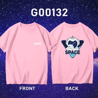 เสื้อยืด G00132 Front/Back NASA LOGO ASTRONAUT TSHIRT GRAPHIC OVERSIZE COTTON COOL SPACE YELLOW RED PINK MEN WOMAN_45