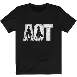 DRG ผ่าพิภพไททัน เสื้อยืด Attack on Titan AOT T-Shirt Men T Shirt Anime Ackerman Levi Eren Jaeger Clothes Anime Tops Tee