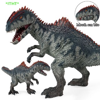 Itht&gt; ใหม่ ฟิกเกอร์ไดโนเสาร์ Giganotosaurus พร้อมขากรรไกร ขยับได้ ของเล่นสําหรับเด็ก