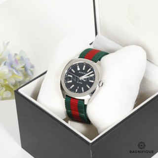 GUCCI WATCH 40 MM BLACK GREEN RED