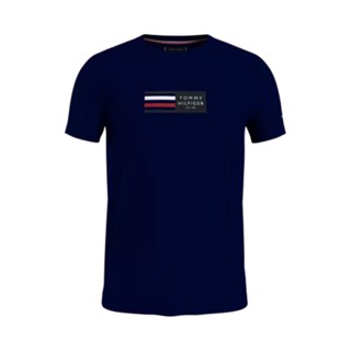 Tommy Hilfiger เสื้อยืดผู้ชาย รุ่น MW0MW25761 DW5 - สีกรม