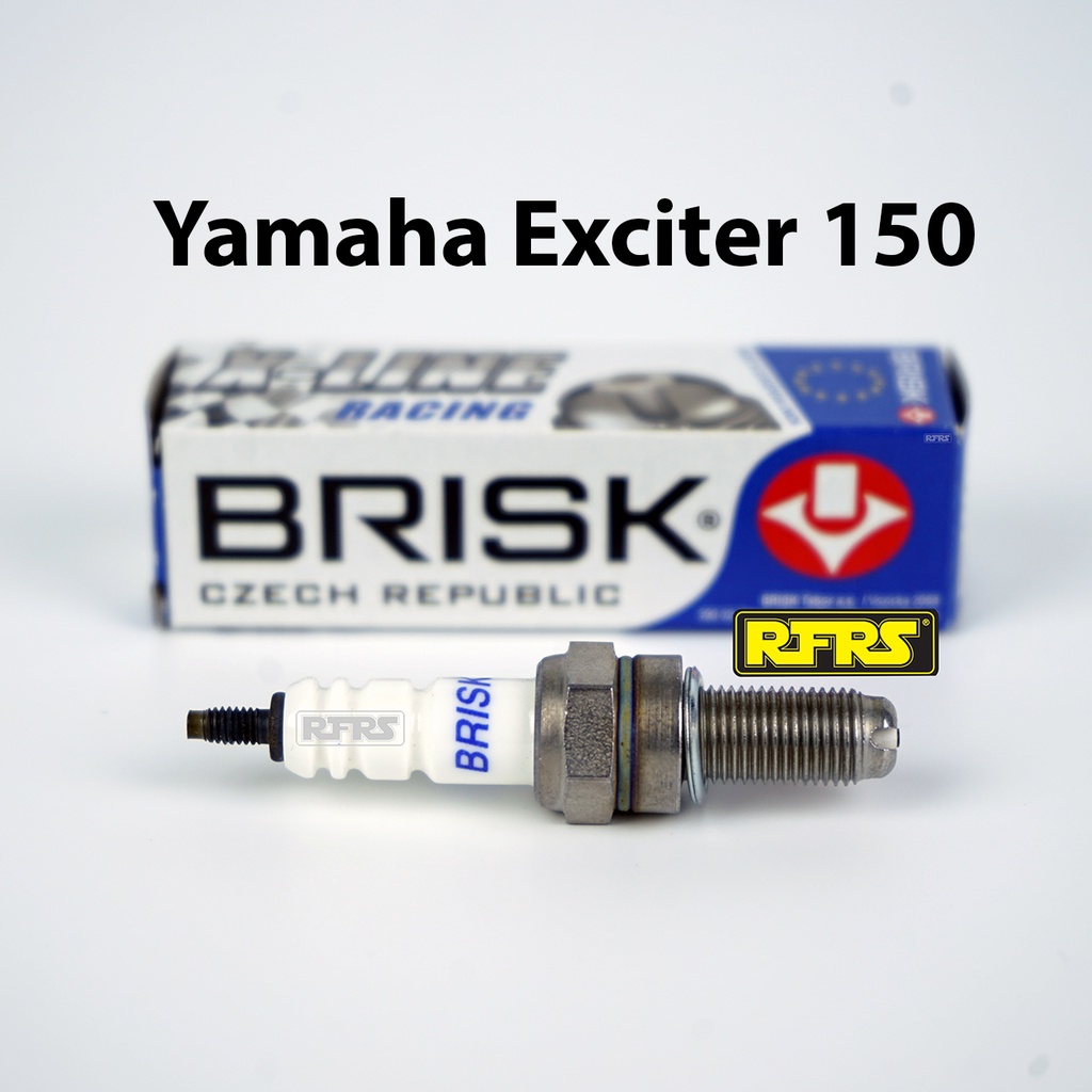 หัวเทียนBRISK X-Line 4เขี้ยว แกนเงินYamaha Exciter 150 (8X21ROA)xline Spark Plug Made in EU