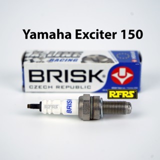 หัวเทียน BRISK X-Line 4 เขี้ยว แกนเงิน Yamaha Exciter 150 Spark Plug (8X21ROA) รองรับทุกน้ำมัน Made in EU