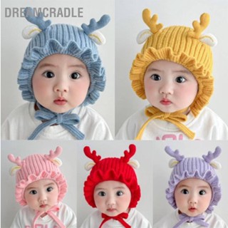 Dreamcradle หมวกผ้าขนสัตว์ถัก ป้องกันหู ให้ความอบอุ่น สําหรับเด็กทารก